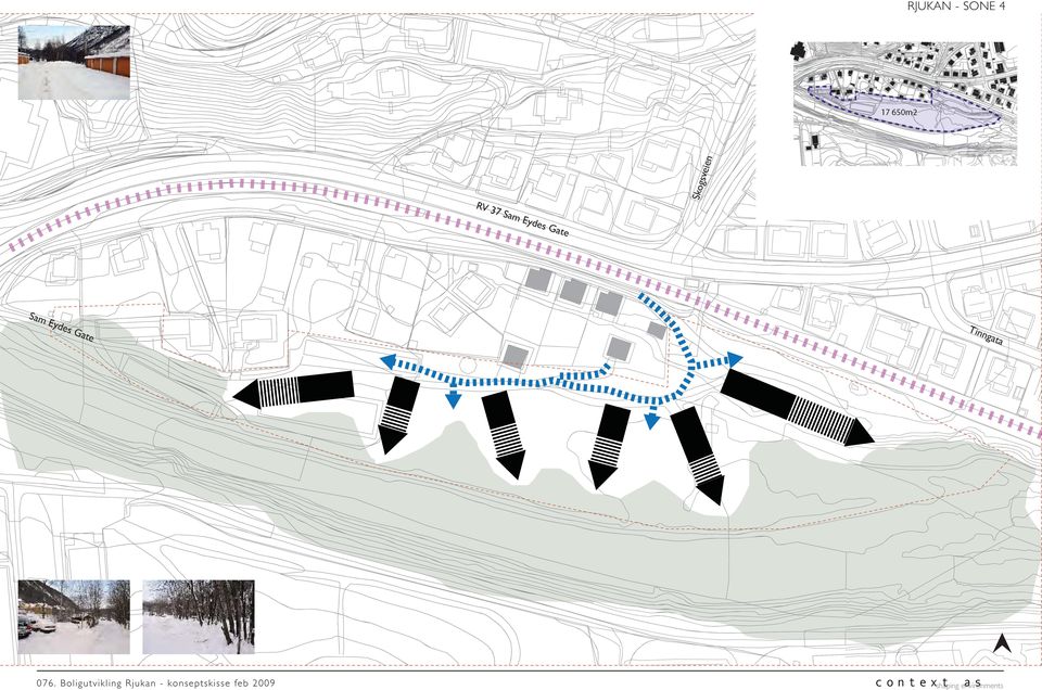 Boligutvikling Rjukan - konseptskisse feb