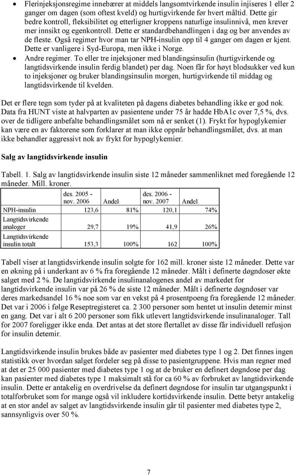 Også regimer hvor man tar NPH-insulin opp til 4 ganger om dagen er kjent. Dette er vanligere i Syd-Europa, men ikke i Norge. Andre regimer.