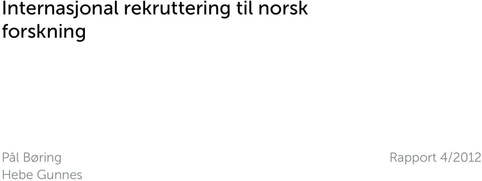 norsk forskning Pål