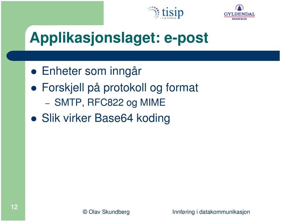 protokoll og format SMTP,