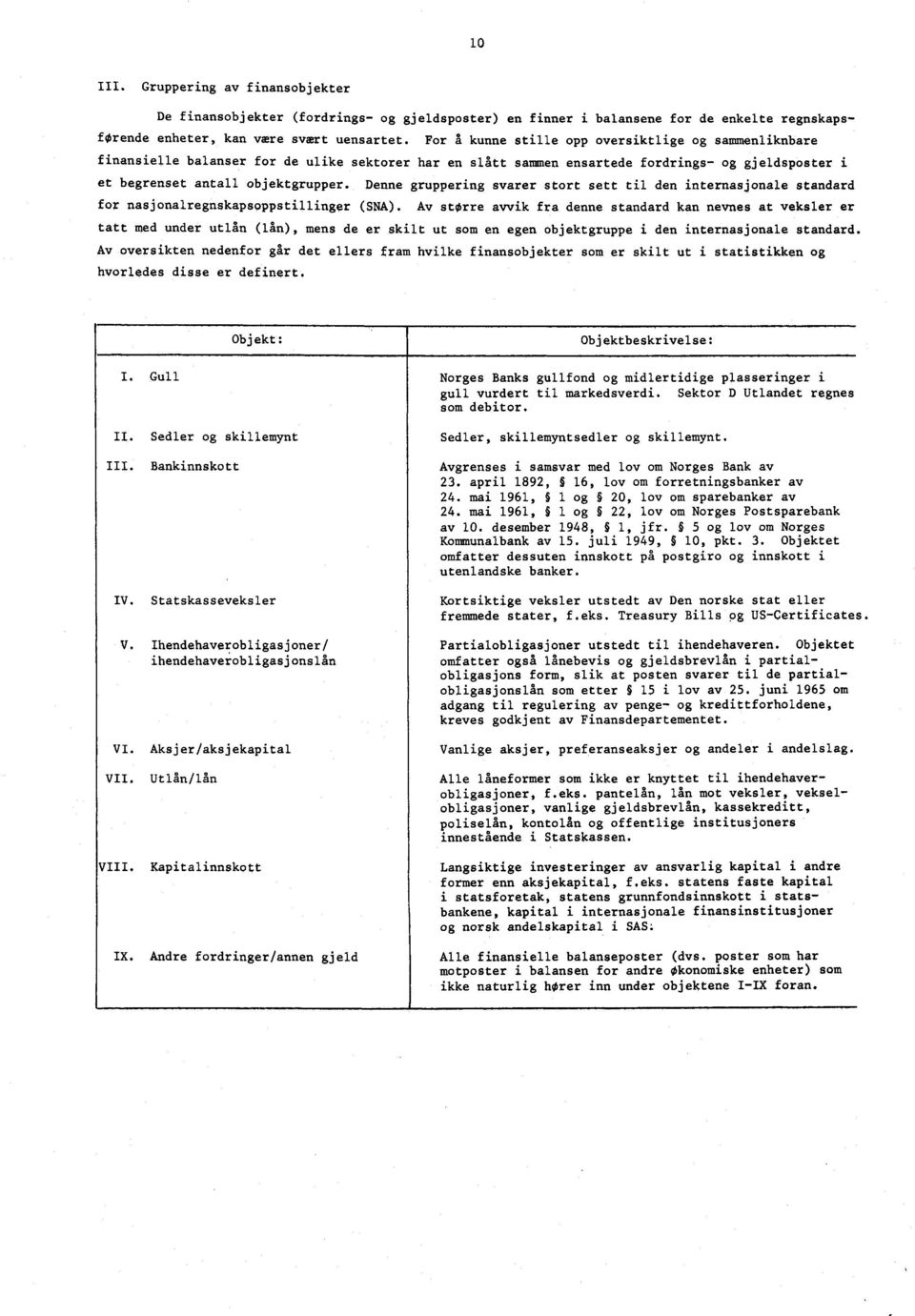 Denne gruppering svarer stort sett til den internasjonale standard for nasjonalregnskapsoppstillinger (SNA).