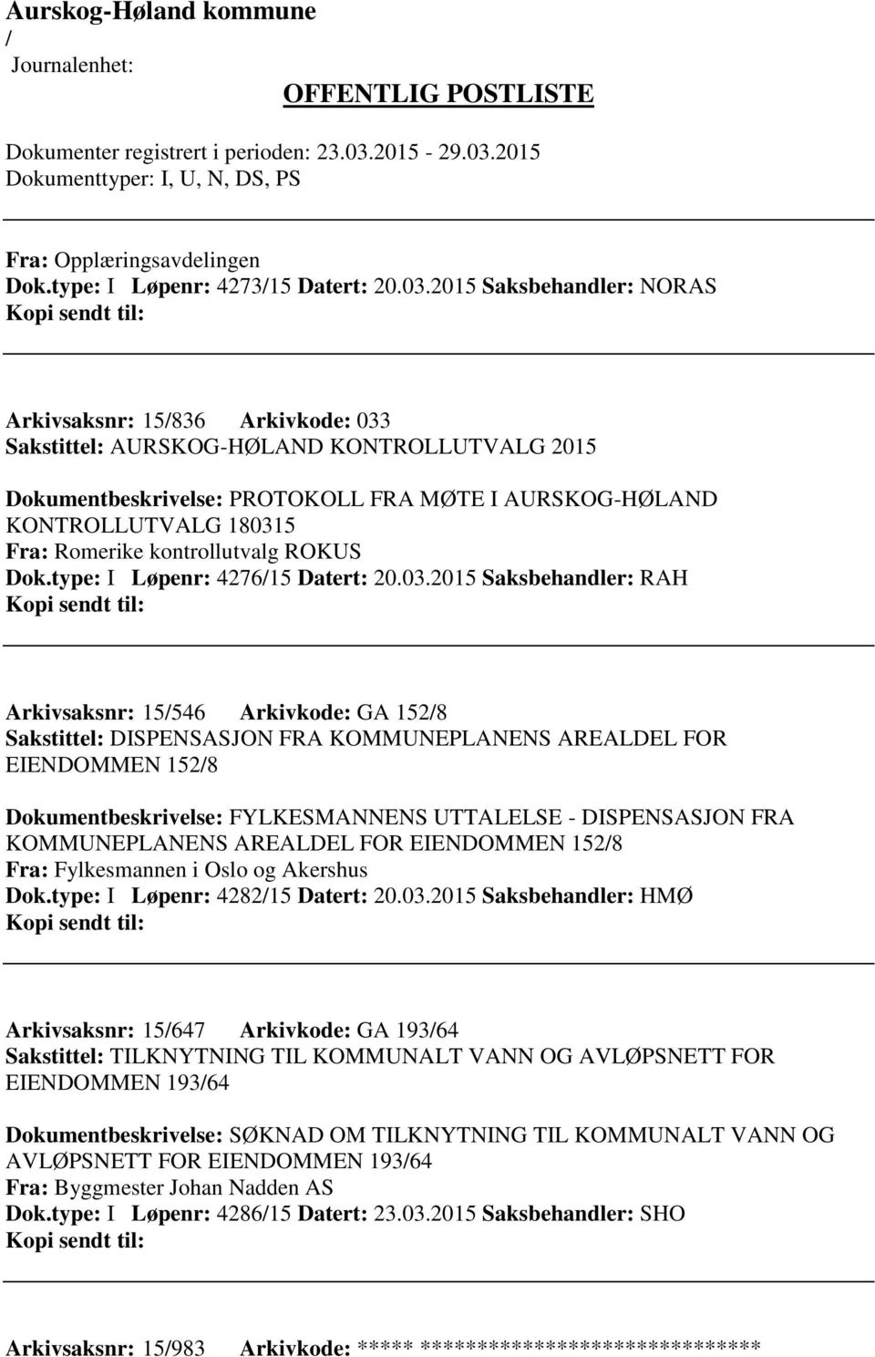 kontrollutvalg ROKUS Dok.type: I Løpenr: 427615 Datert: 20.03.