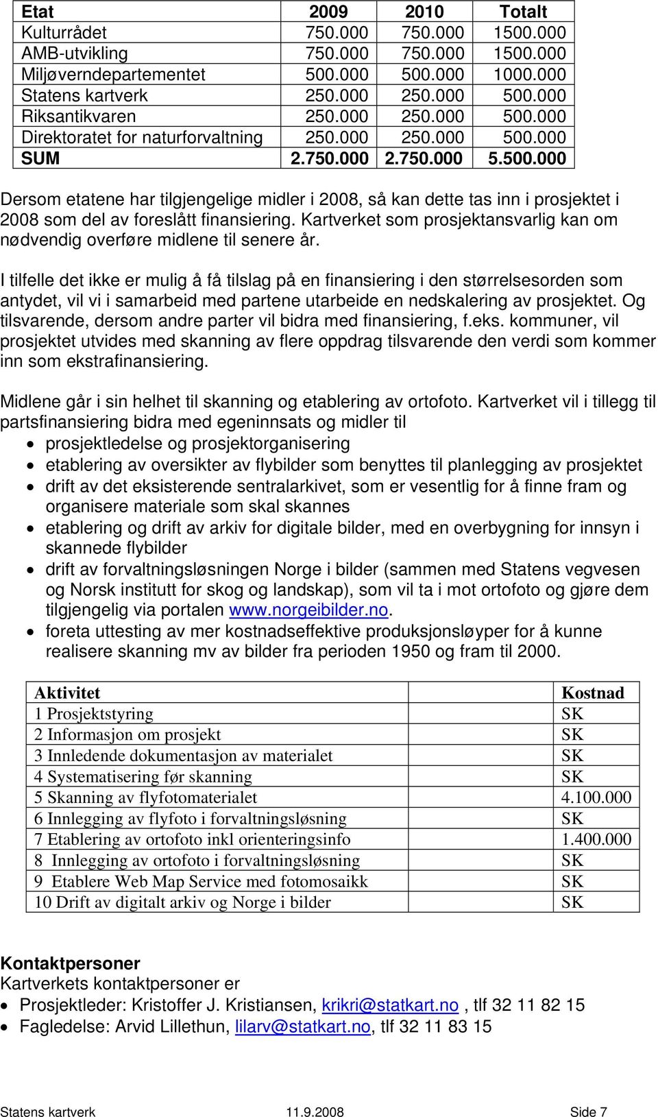 Kartverket som prosjektansvarlig kan om nødvendig overføre midlene til senere år.