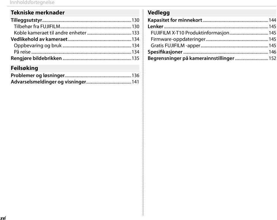 ..135 Feilsøking Problemer og løsninger...136 Advarselsmeldinger og visninger...141 Vedlegg Kapasitet for minnekort...144 Lenker.