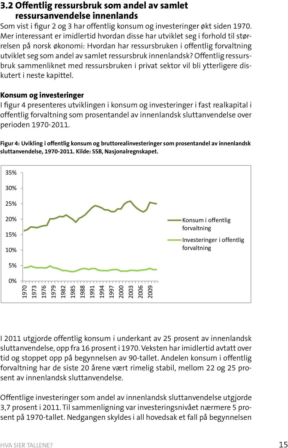 innenlandsk? Offentlig ressursbruk sammenliknet med ressursbruken i privat sektor vil bli ytterligere diskutert i neste kapittel.