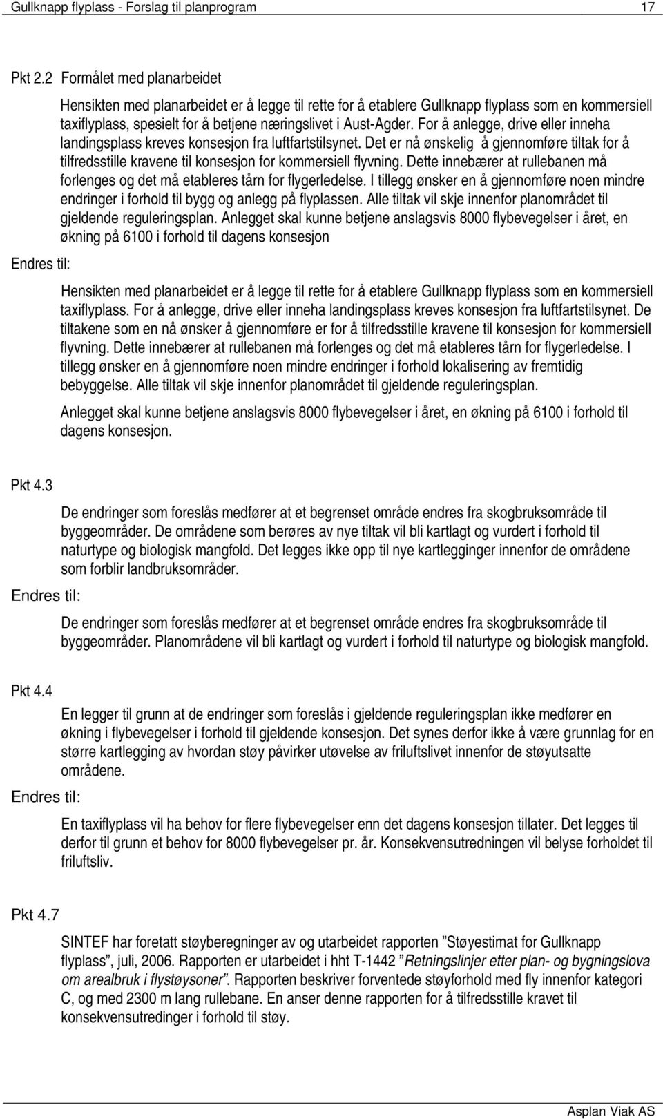 For å anlegge, drive eller inneha landingsplass kreves konsesjon fra luftfartstilsynet. Det er nå ønskelig å gjennomføre tiltak for å tilfredsstille kravene til konsesjon for kommersiell flyvning.