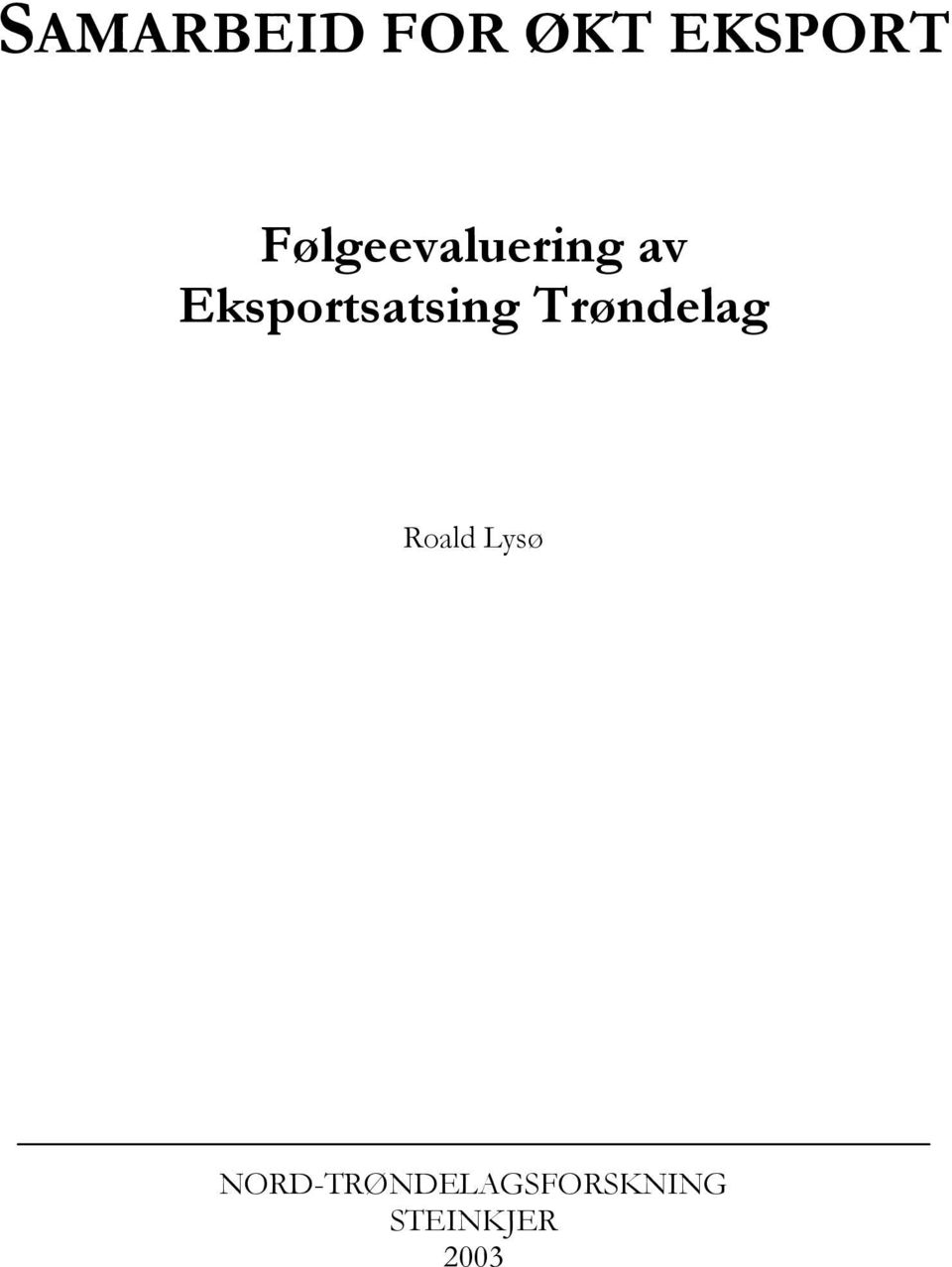 Eksportsatsing Trøndelag