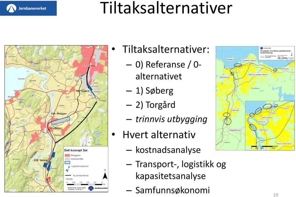 trinnvis utbygging Hvert alternativ kostnadsanalyse