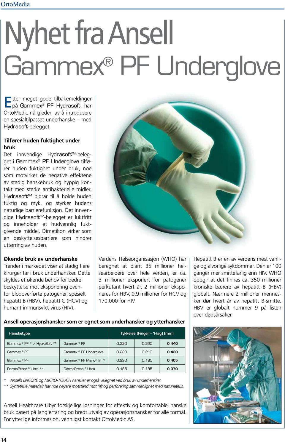 hyppig kontakt med sterke antibakterielle midler. Hydrasoft TM bidrar til å holde huden fuktig og myk, og styrker hudens naturlige barrierefunksjon.