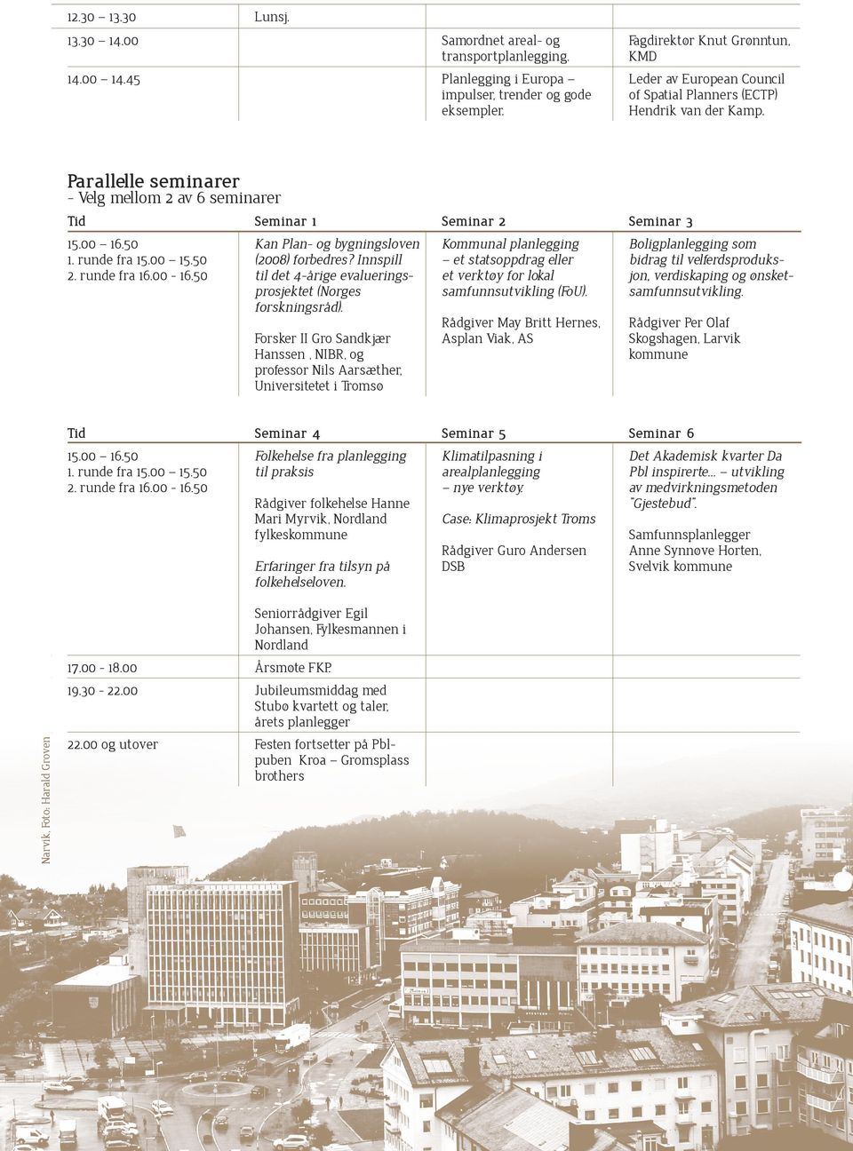 runde fra 16.00-16.50 Kan Plan- og bygningsloven (2008) forbedres? Innspill til det 4-årige evalueringsprosjektet (Norges forskningsråd).