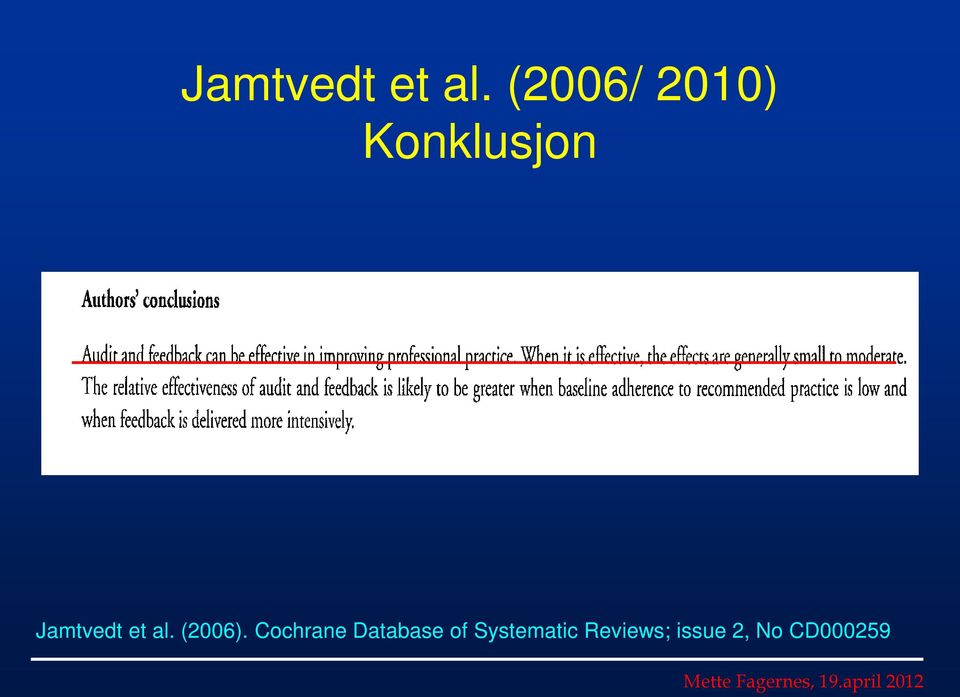 Cochrane Database of Systematic