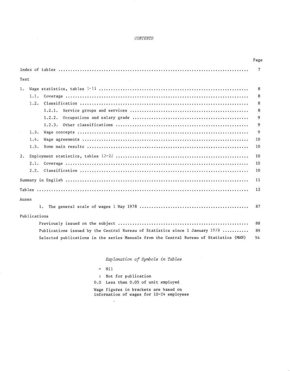 The general scale of wages I May Publications Previously issued on the subject Publications issued by the Central Bureau of Statistics since January Selected publications in the series