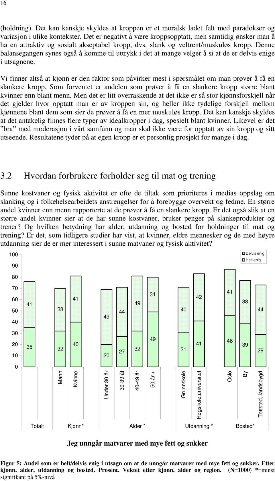 Denne balansegangen synes også å komme til uttrykk i det at mange velger å si at de er delvis enige i utsagnene.