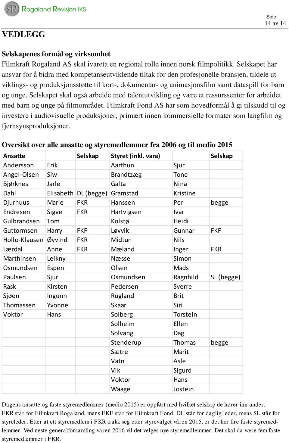 barn og unge. Selskapet skal også arbeide med talentutvikling og være et ressurssenter for arbeidet med barn og unge på filmområdet.