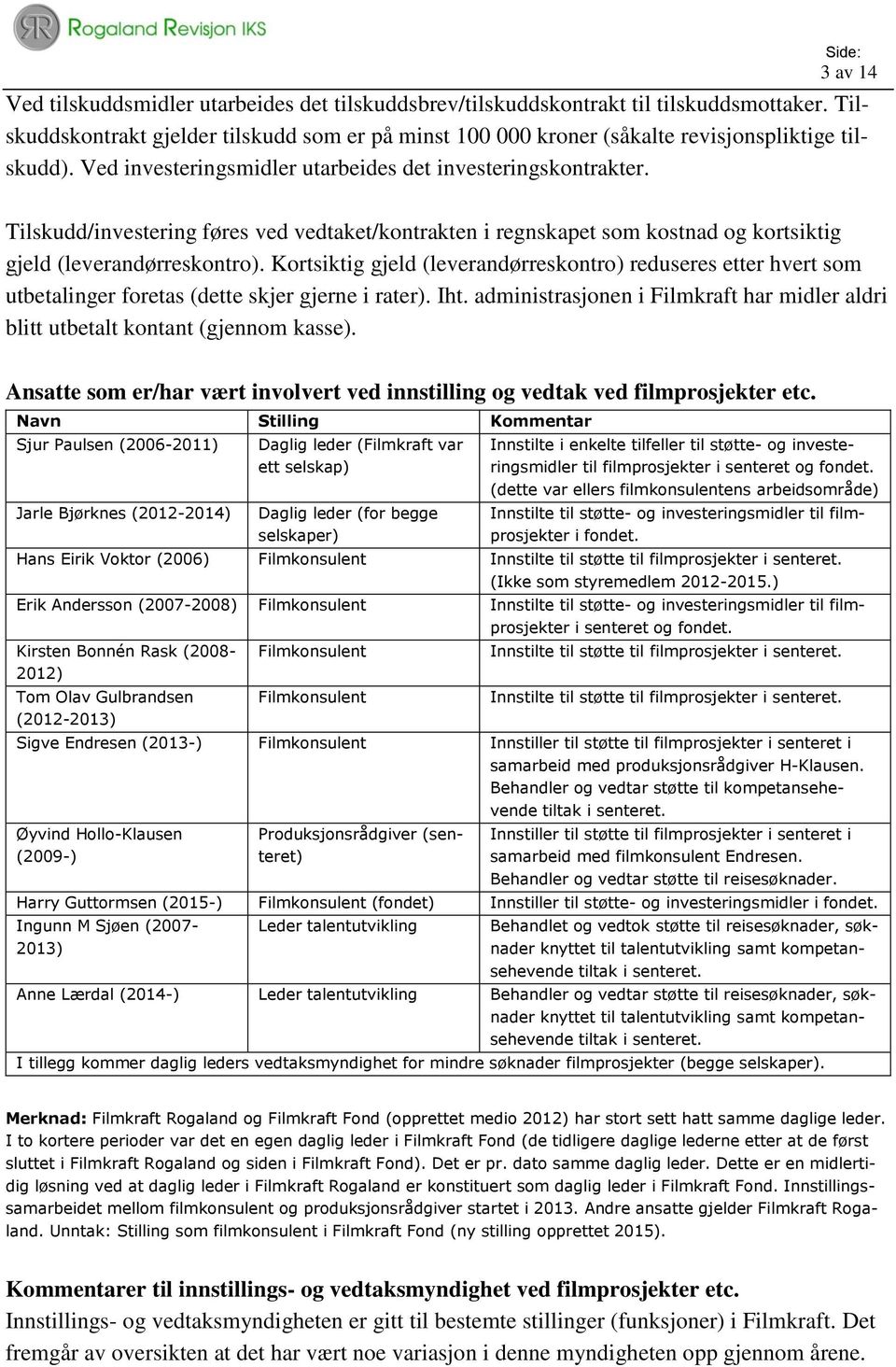 Tilskudd/investering føres ved vedtaket/kontrakten i regnskapet som kostnad og kortsiktig gjeld (leverandørreskontro).