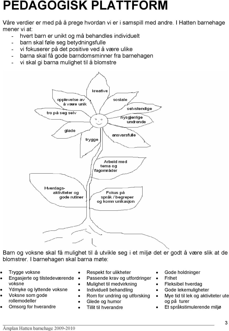 barndomsminner fra barnehagen - vi skal gi barna mulighet til å blomstre Barn og voksne skal få mulighet til å utvikle seg i et miljø det er godt å være slik at de blomstrer.