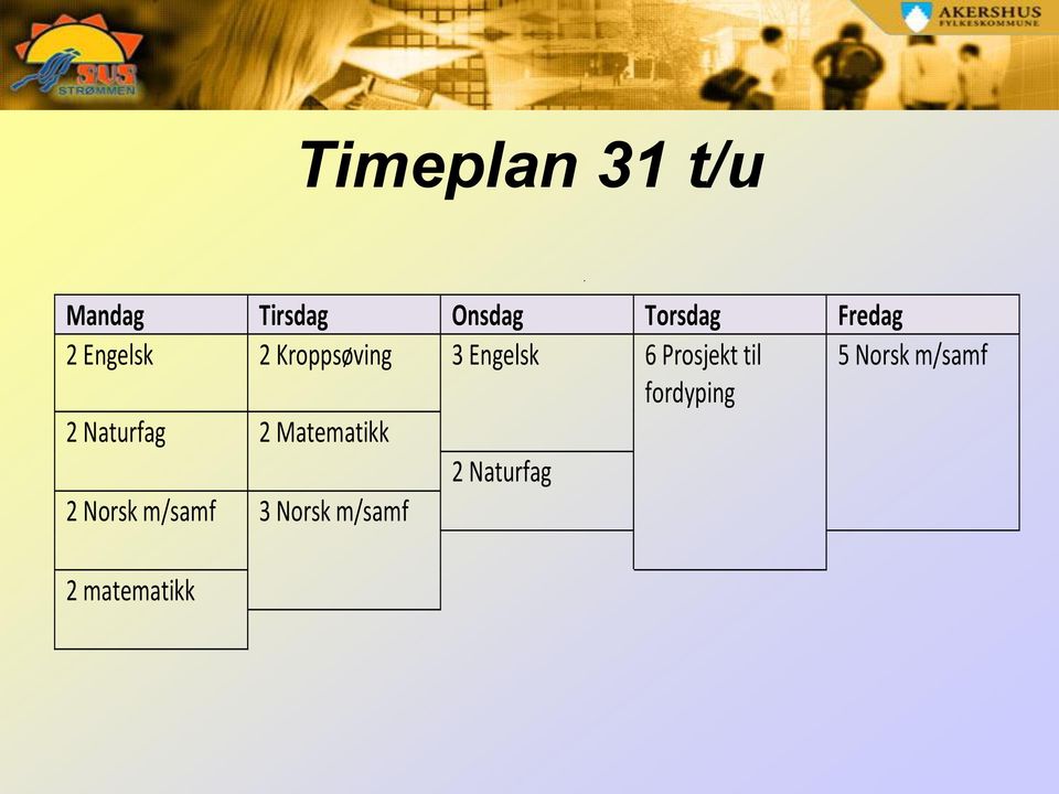 Prosjekt til 5 Norsk m/samf fordyping 2 Naturfag 2