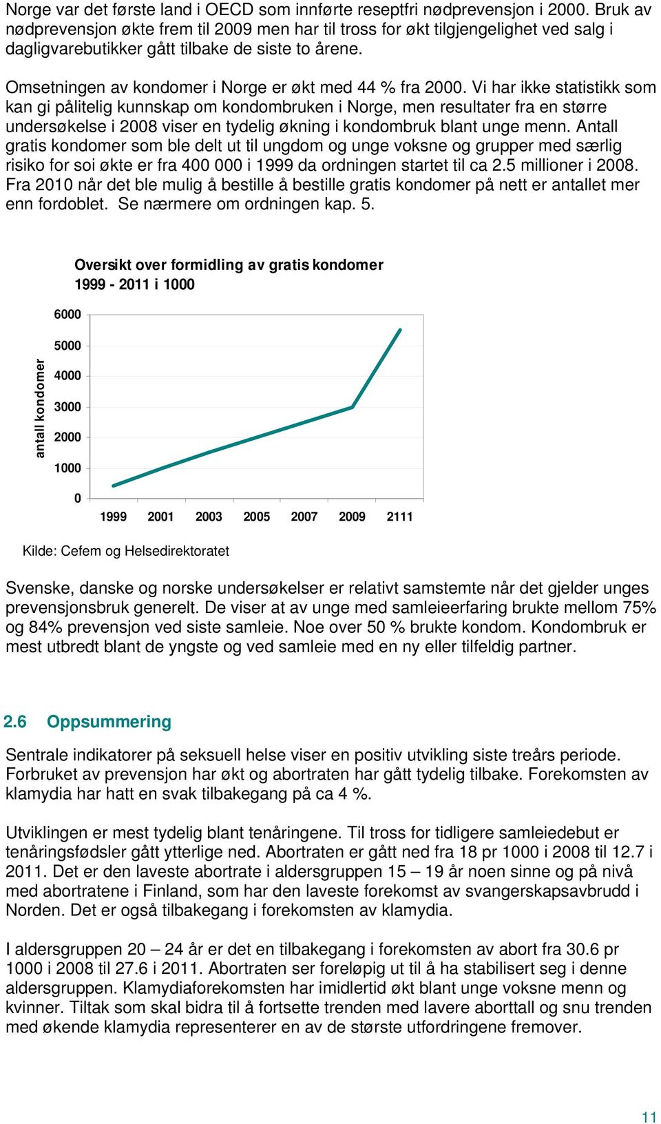 Omsetningen av kondomer i Norge er økt med 44 % fra 2000.