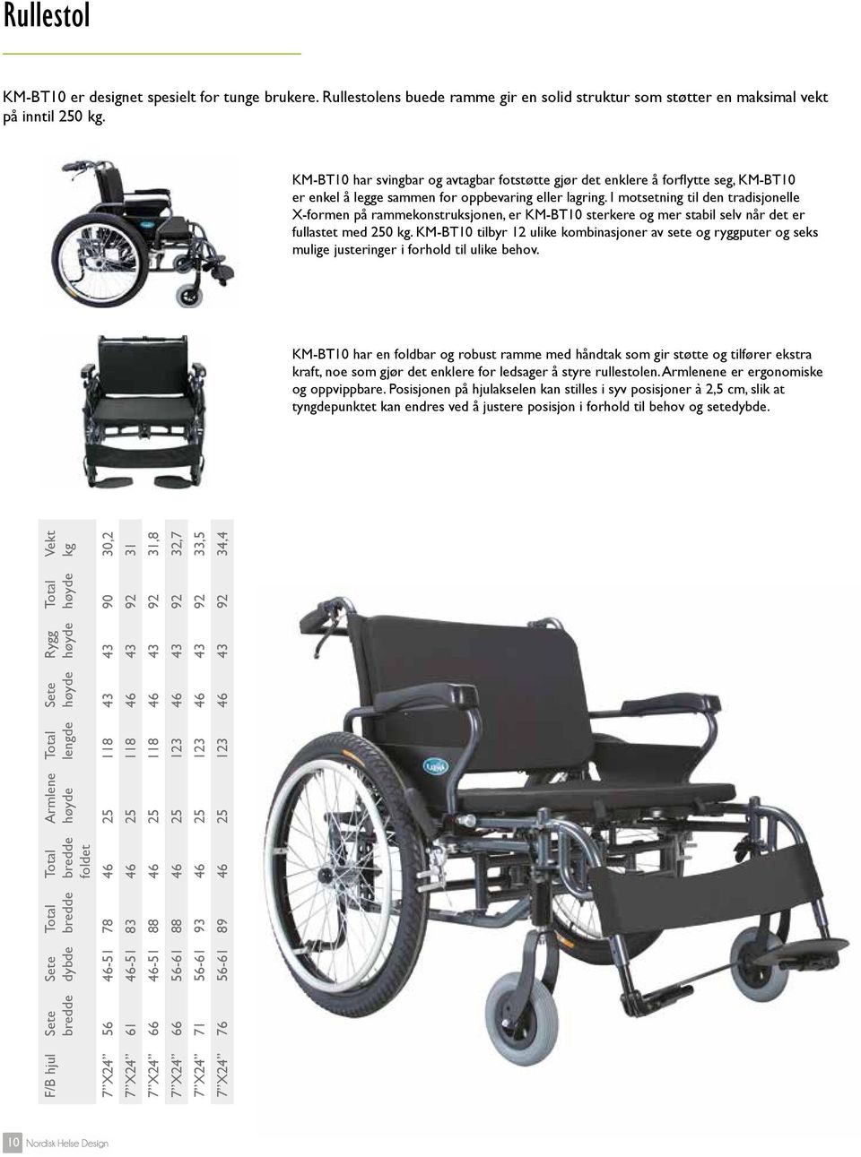 I motsetning til den tradisjonelle X-formen på rammekonstruksjonen, er KM-BT10 sterkere og mer stabil selv når det er fullastet med 250 kg.