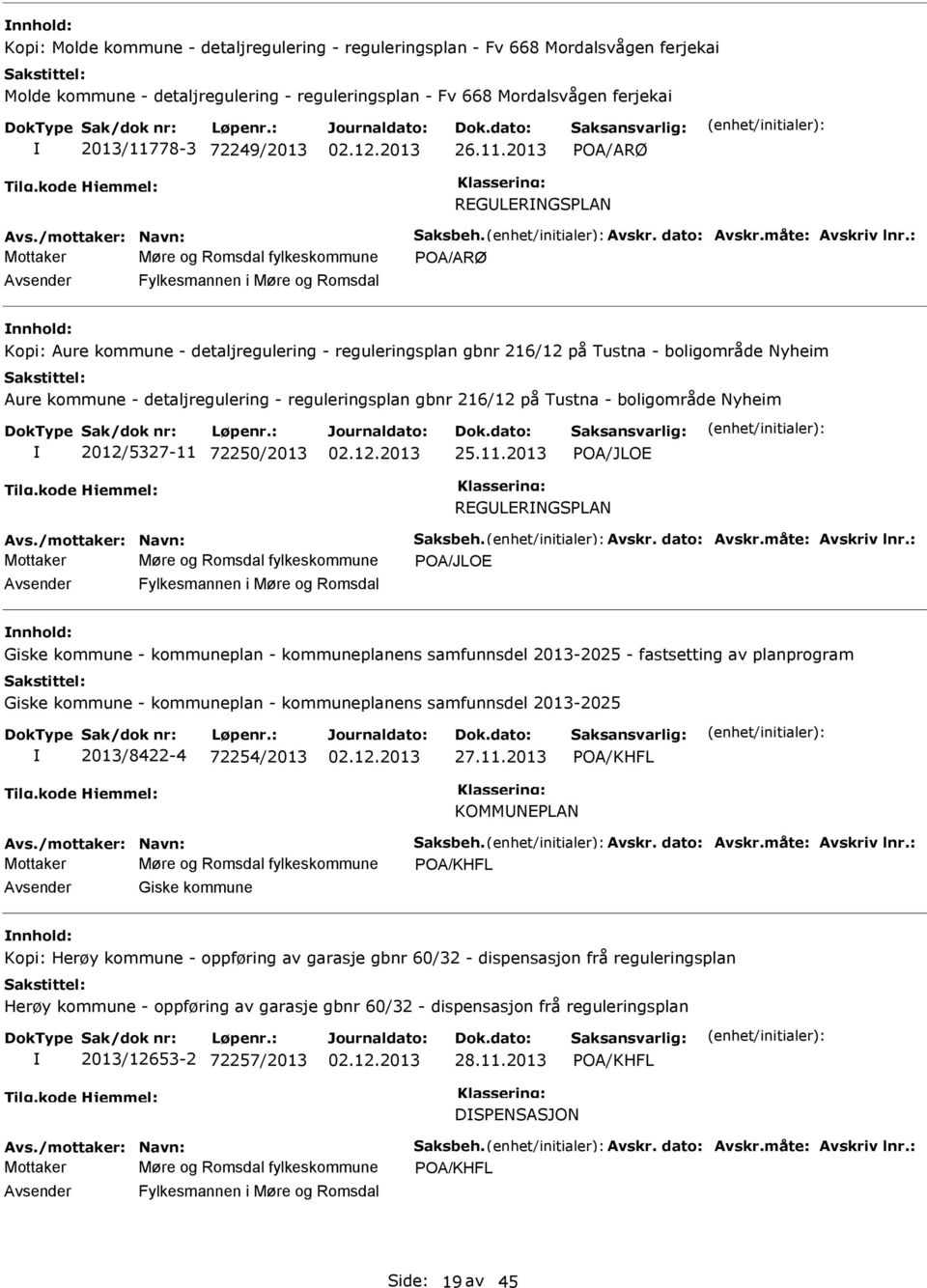 Aure kommune - detaljregulering - reguleringsplan gbnr 216/12 på Tustna - boligområde Nyheim 2012/5327-11 