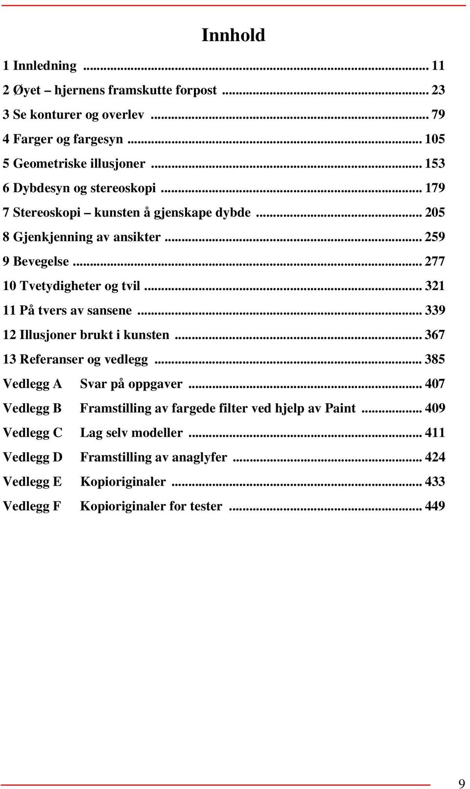 .. 321 11 På tvers av sansene... 339 12 Illusjoner brukt i kunsten... 367 13 Referanser og vedlegg... 385 Vedlegg A Svar på oppgaver.