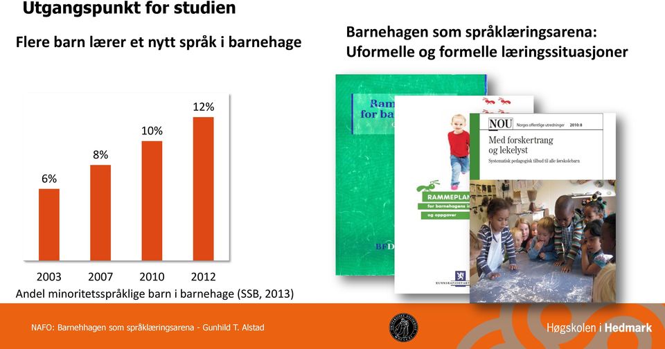 formelle læringssituasjoner 12% 10% 8% 6% 2003 2007 2010