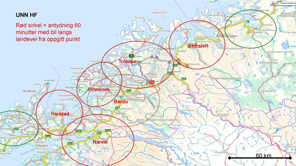 fra oppgitt punkt Storslett