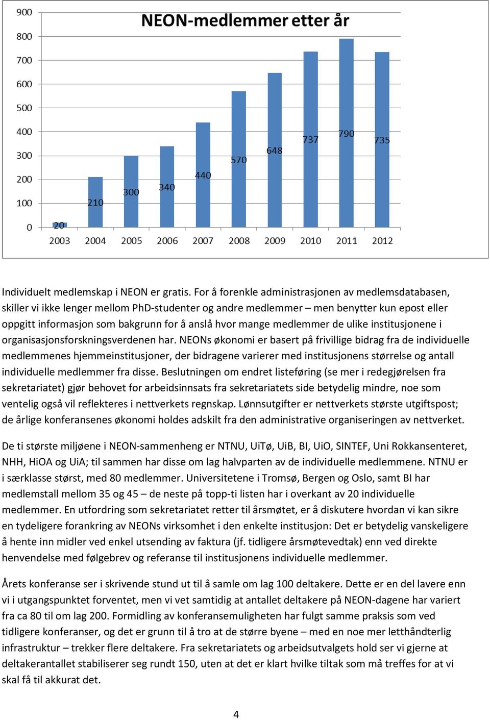 mange medlemmer de ulike institusjonene i organisasjonsforskningsverdenen har.