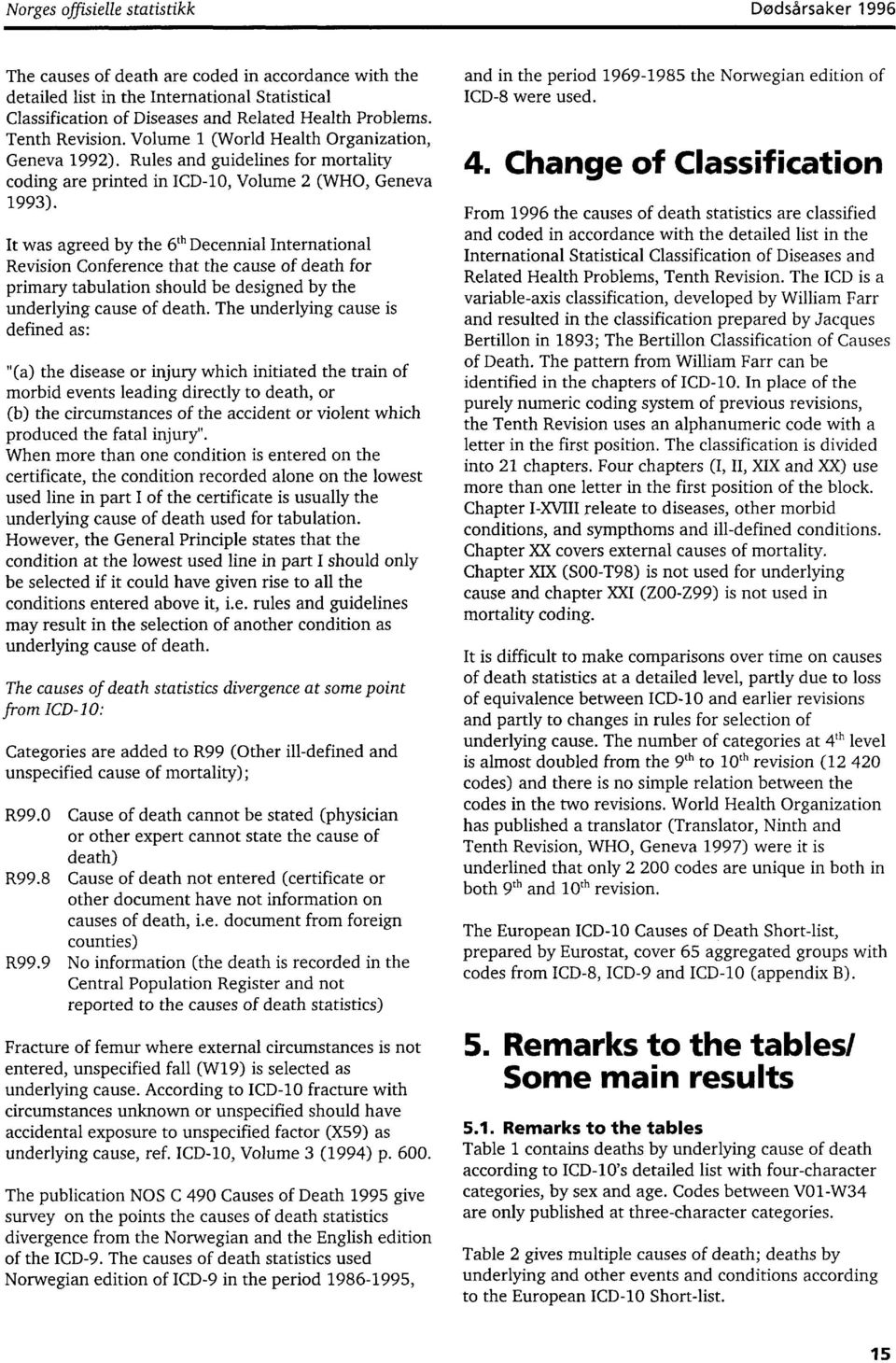 It was agreed by the 6th Decennial International Revision Conference that the cause of death for primary tabulation should be designed by the underlying cause of death.