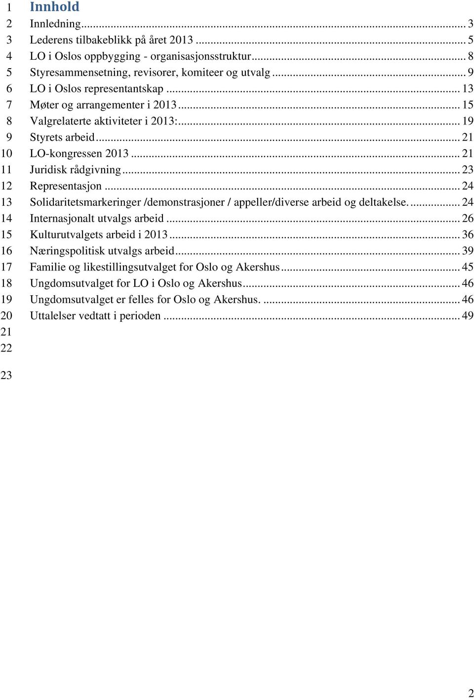 .. Solidaritetsmarkeringer /demonstrasjoner / appeller/diverse arbeid og deltakelse.... Internasjonalt utvalgs arbeid... Kulturutvalgets arbeid i 0... Næringspolitisk utvalgs arbeid.