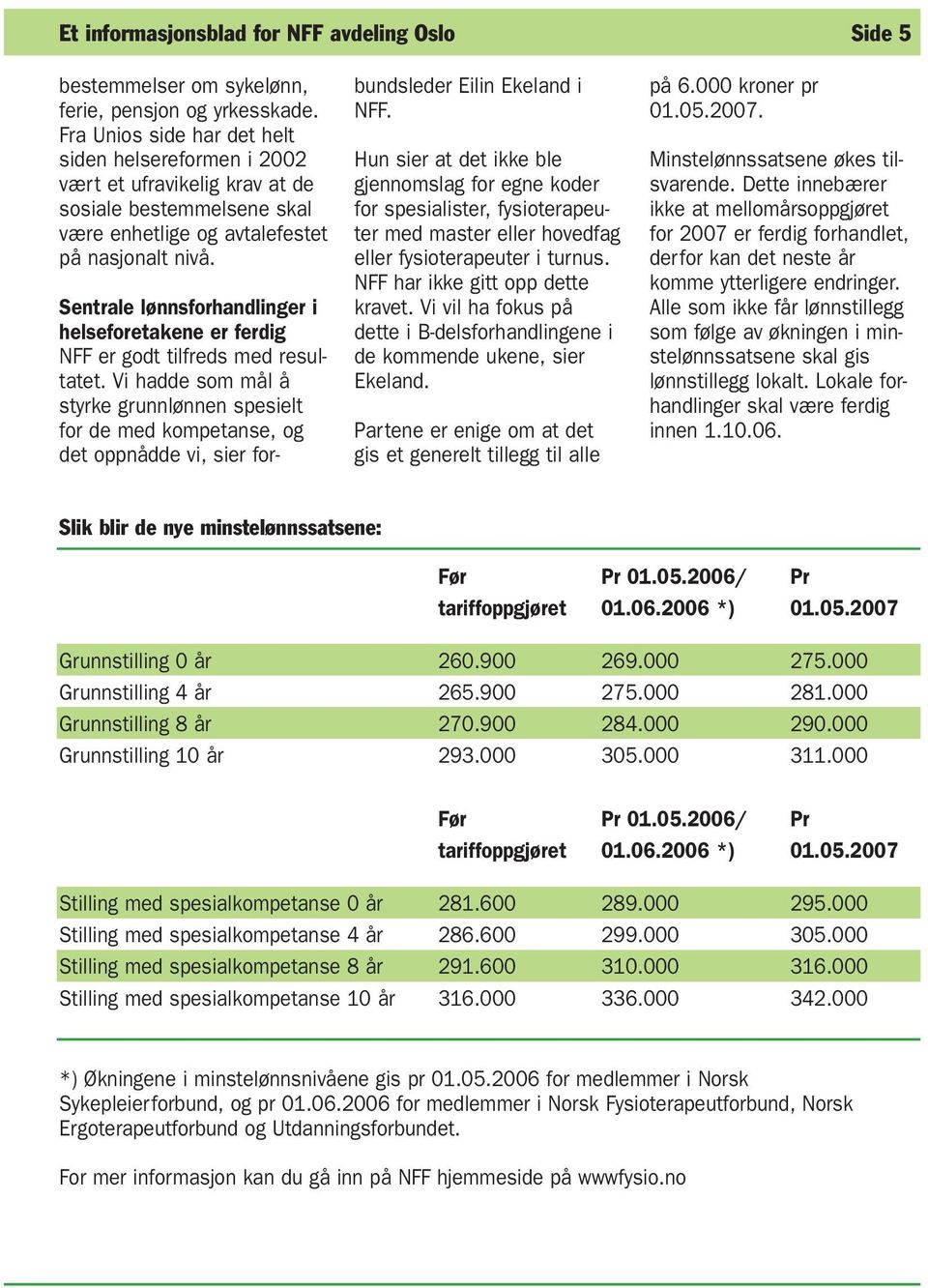 Sentrale lønnsforhandlinger i helseforetakene er ferdig NFF er godt tilfreds med resultatet.