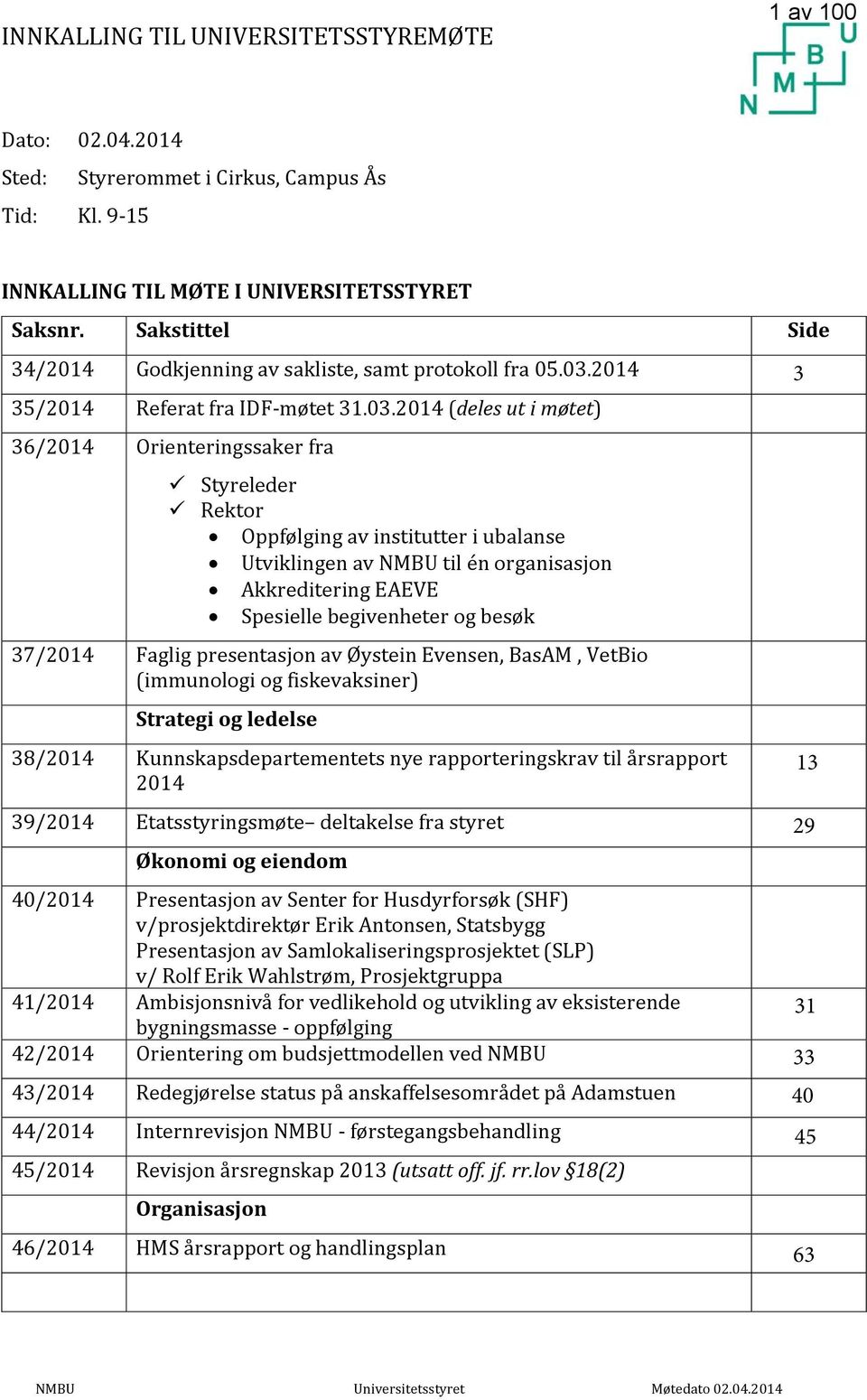 2014 35/2014 Referat fra IDF møtet 31.03.