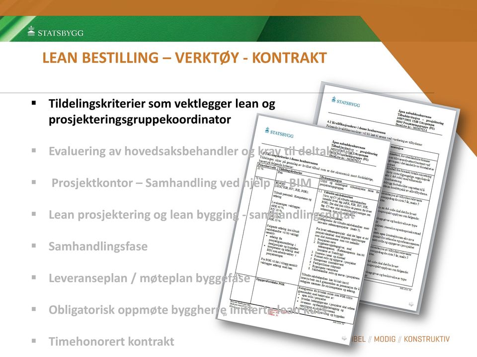 Prosjektkontor Samhandling ved hjelp av BIM Lean prosjektering og lean bygging -