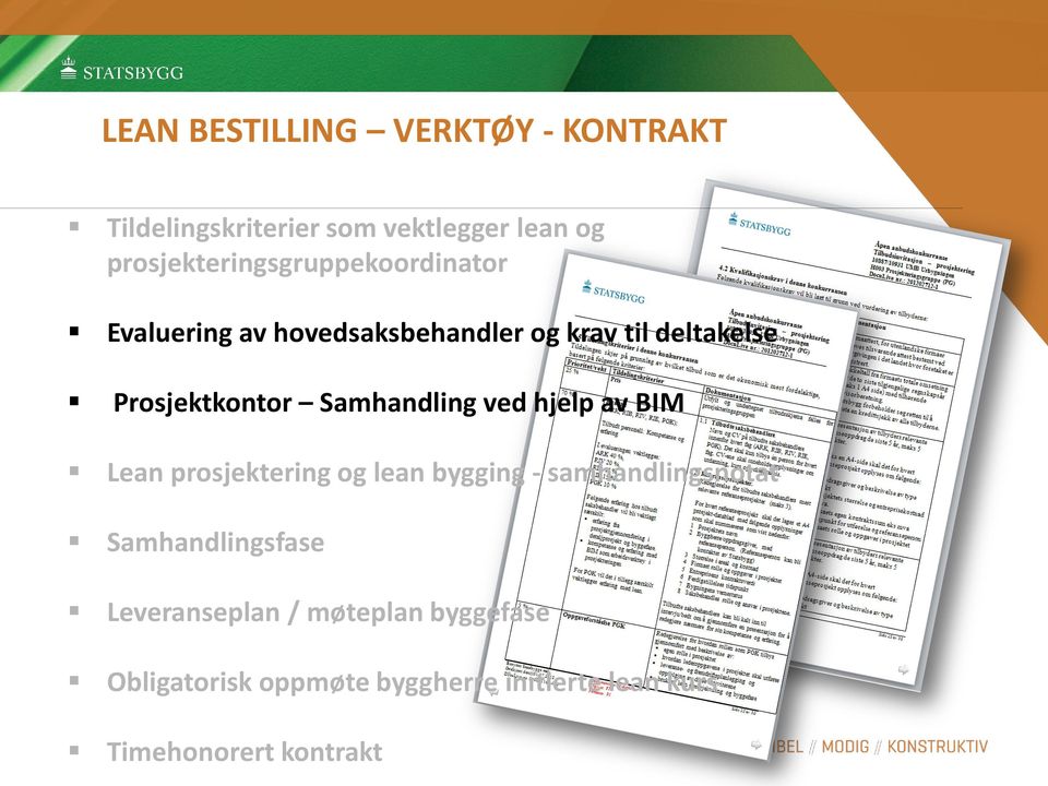 Prosjektkontor Samhandling ved hjelp av BIM Lean prosjektering og lean bygging -