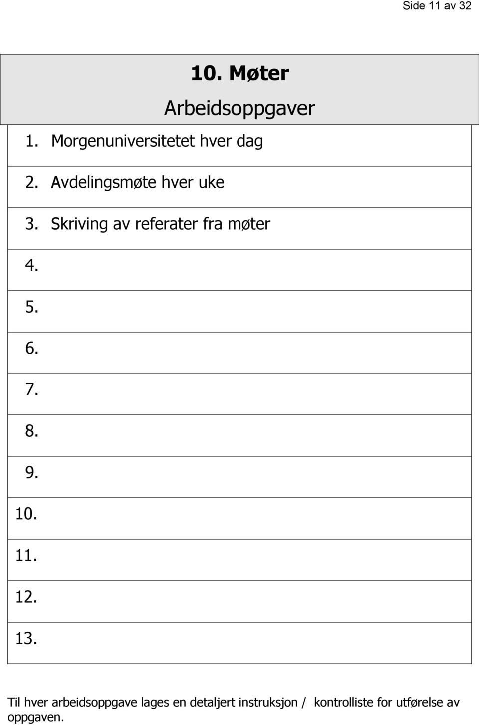 Skriving av referater fra møter 4. 5. 6. 7. 8. 9. 10. 11. 12. 13.