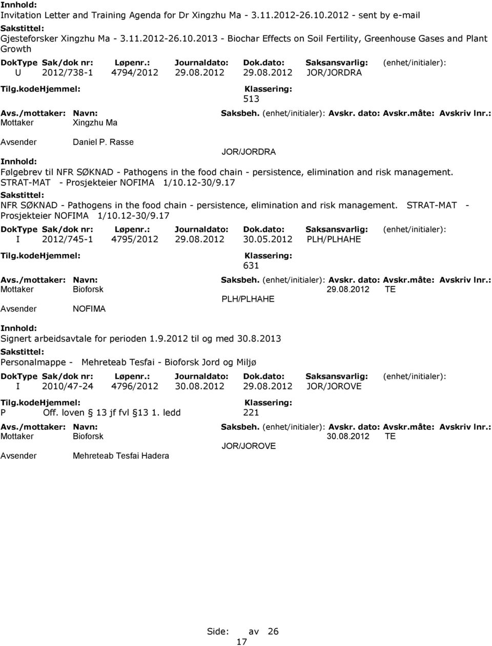 STRAT-MAT - Prosjekteier NOFIMA 1/10.12-30/9.17 NFR SØKNAD - Pathogens in the food chain - persistence, elimination and risk management. STRAT-MAT - Prosjekteier NOFIMA 1/10.12-30/9.17 I 2012/745-1 4795/2012 29.