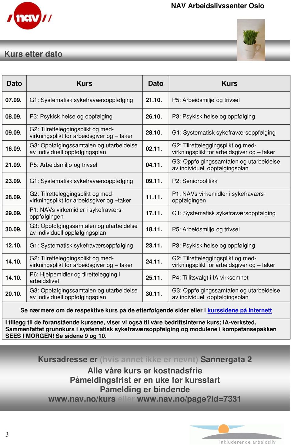 G1: Systematisk sykefraværsoppfølging 02.11.