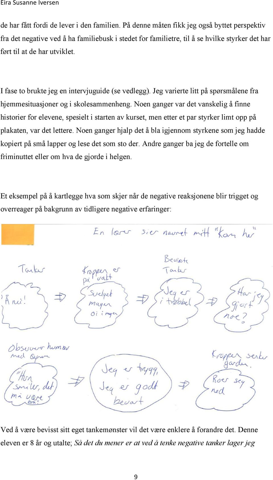 I fase to brukte jeg en intervjuguide (se vedlegg). Jeg varierte litt på spørsmålene fra hjemmesituasjoner og i skolesammenheng.