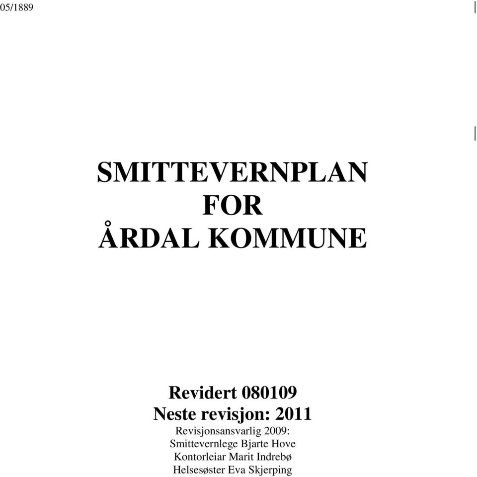 Revisjonsansvarlig 29: Smittevernlege