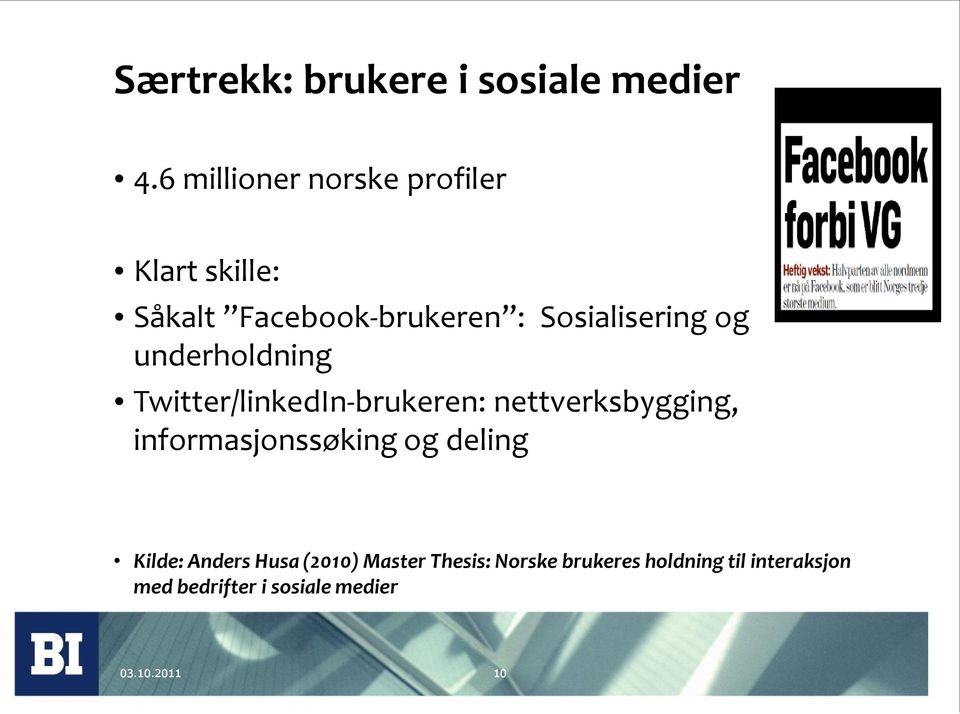 og underholdning Twitter/linkedIn-brukeren: nettverksbygging, informasjonssøking og