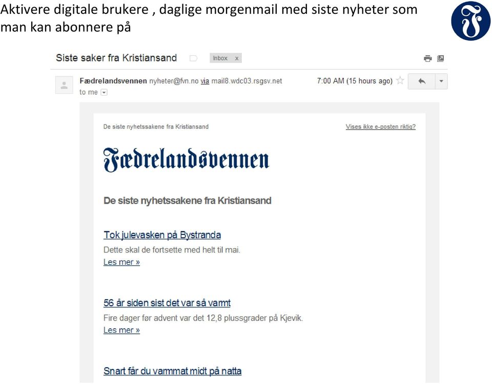 morgenmail med siste