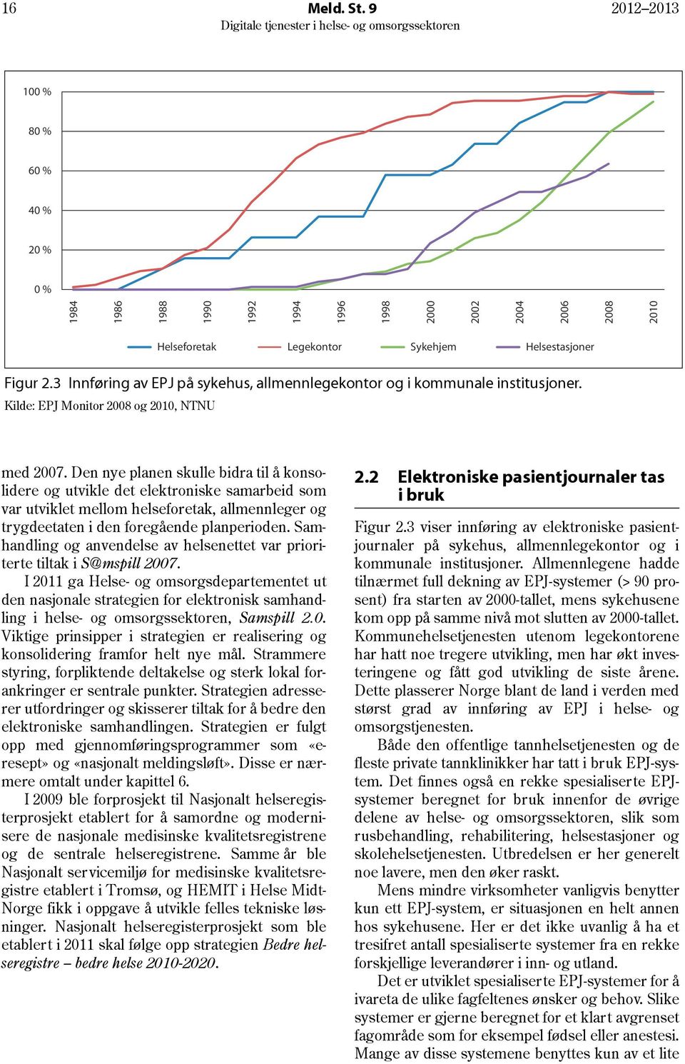 Den nye planen skulle bidra til å konsolidere og utvikle det elektroniske samarbeid som var utviklet mellom helseforetak, allmennleger og trygdeetaten i den foregående planperioden.