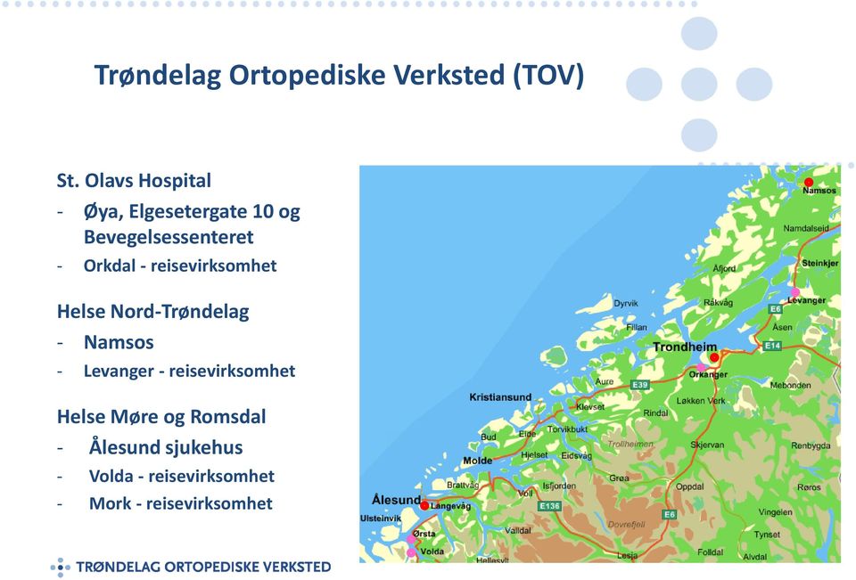 - reisevirksomhet Helse Nord-Trøndelag - Namsos - Levanger -