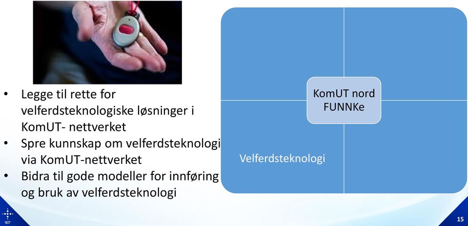 KomUT-nettverket Bidra til gode modeller for innføring og