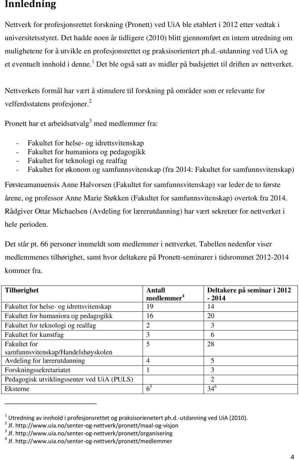 1 Det ble også satt av midler på budsjettet til driften av nettverket. Nettverkets formål har vært å stimulere til forskning på områder som er relevante for velferdsstatens profesjoner.