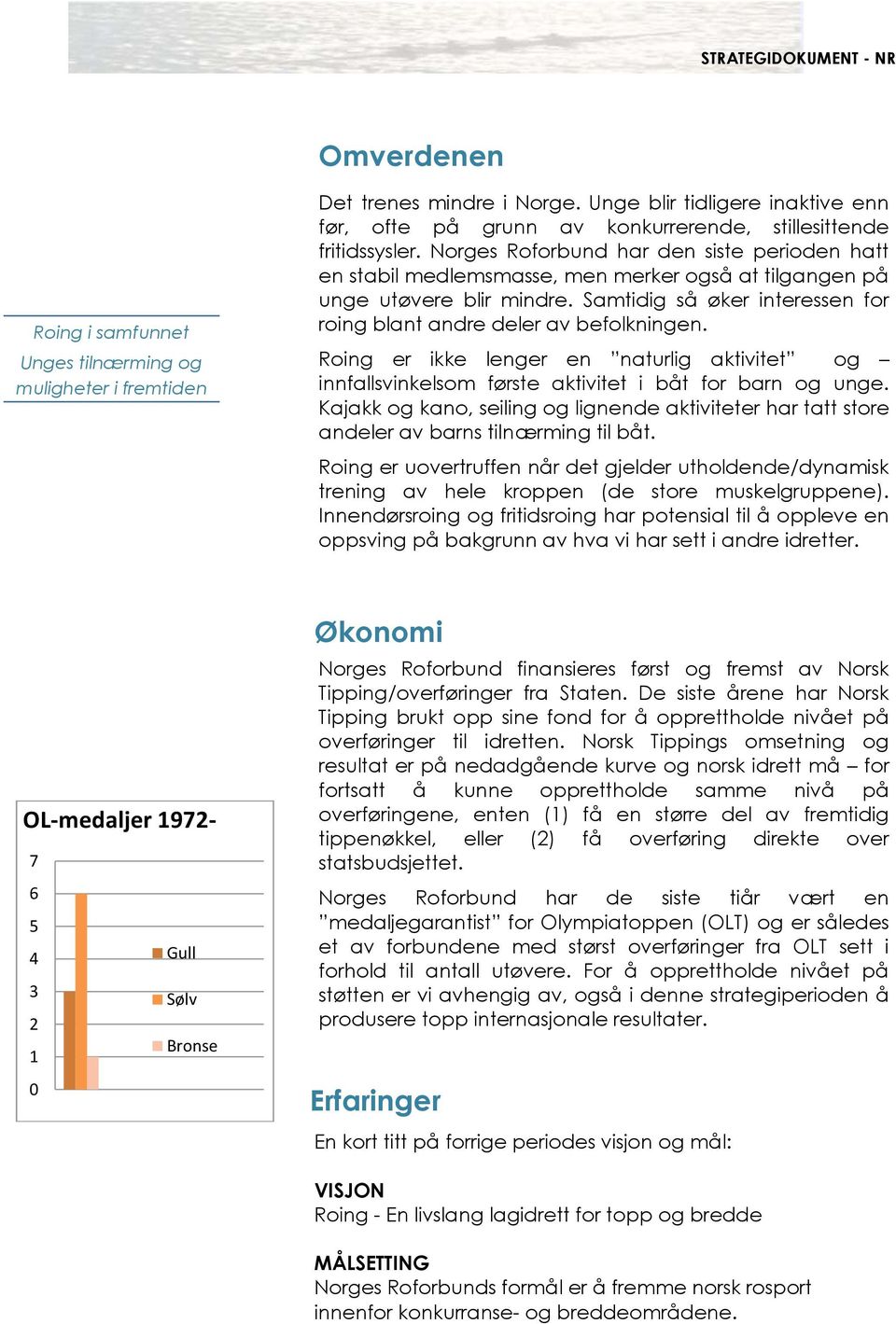 Norges Roforbund har den siste perioden hatt en stabil medlemsmasse, men merker også at tilgangen på unge utøvere blir mindre. Samtidig så øker interessen for roing blant andre deler av befolkningen.