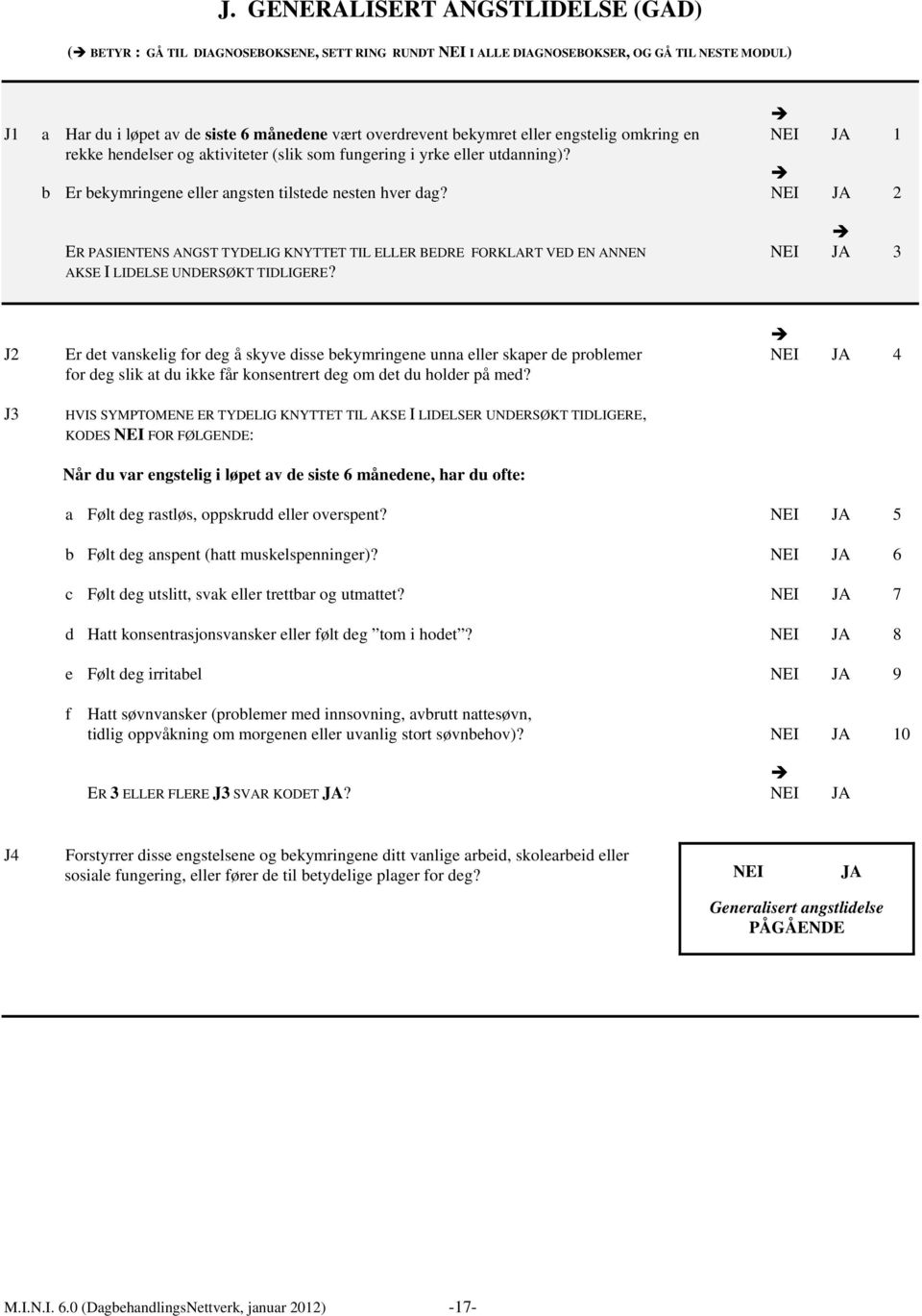 NEI JA 2 ER PASIENTENS ANGST TYDELIG KNYTTET TIL ELLER BEDRE FORKLART VED EN ANNEN NEI JA 3 AKSE I LIDELSE UNDERSØKT TIDLIGERE?