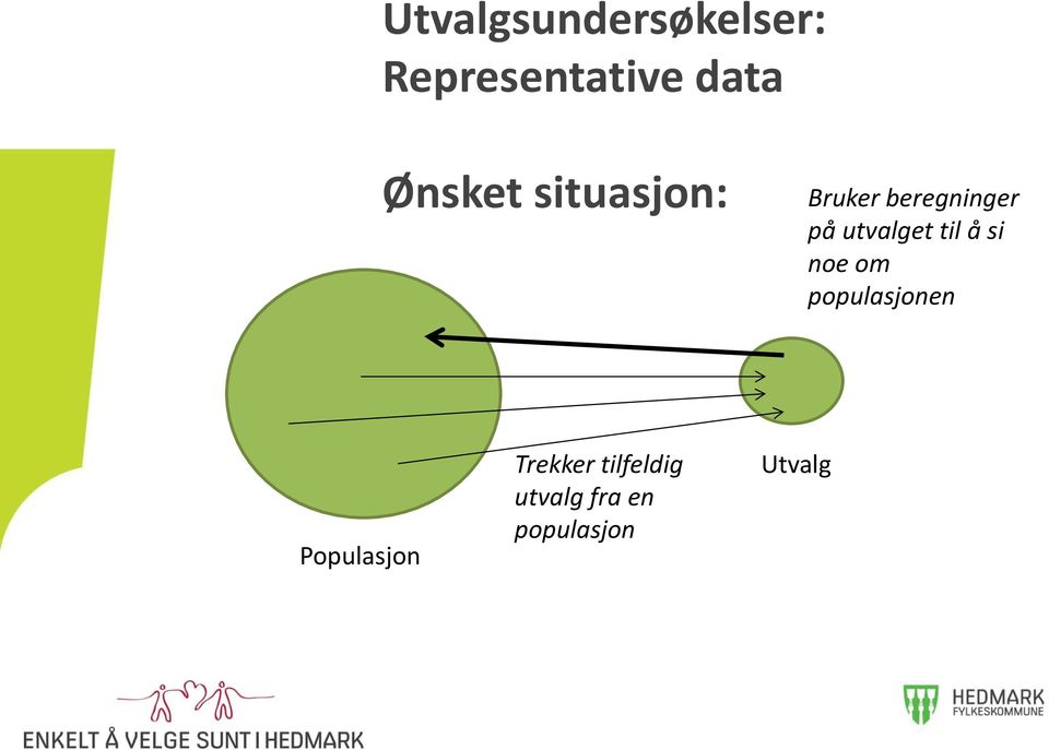 utvalget til å si noe om populasjonen