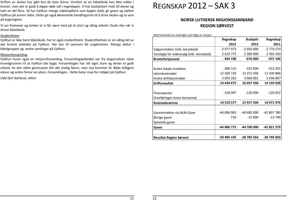 Vi ser framover og tenker at vi får være med på et stort og viktig arbeid i Guds rike når vi driver bibelskole. Studentheim Fjelltun er ikke bare bibelskole, her er også studentheim.