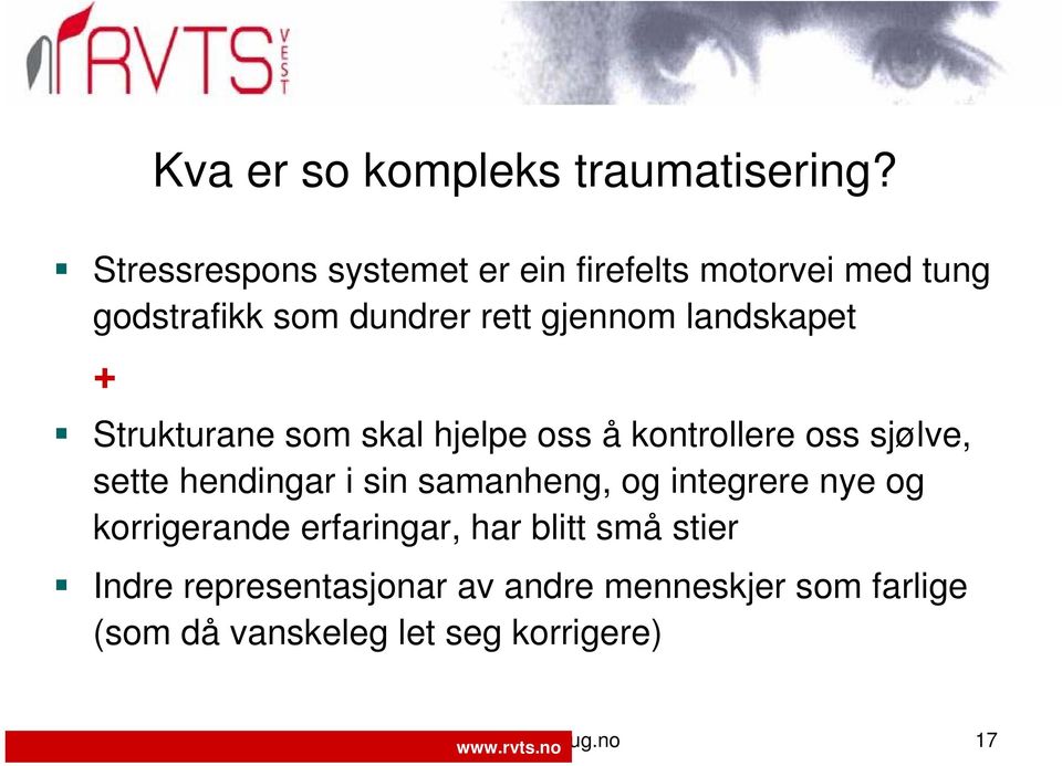 Strukturane som skal hjelpe oss å kontrollere oss sjølve, sette hendingar i sin samanheng, og integrere nye